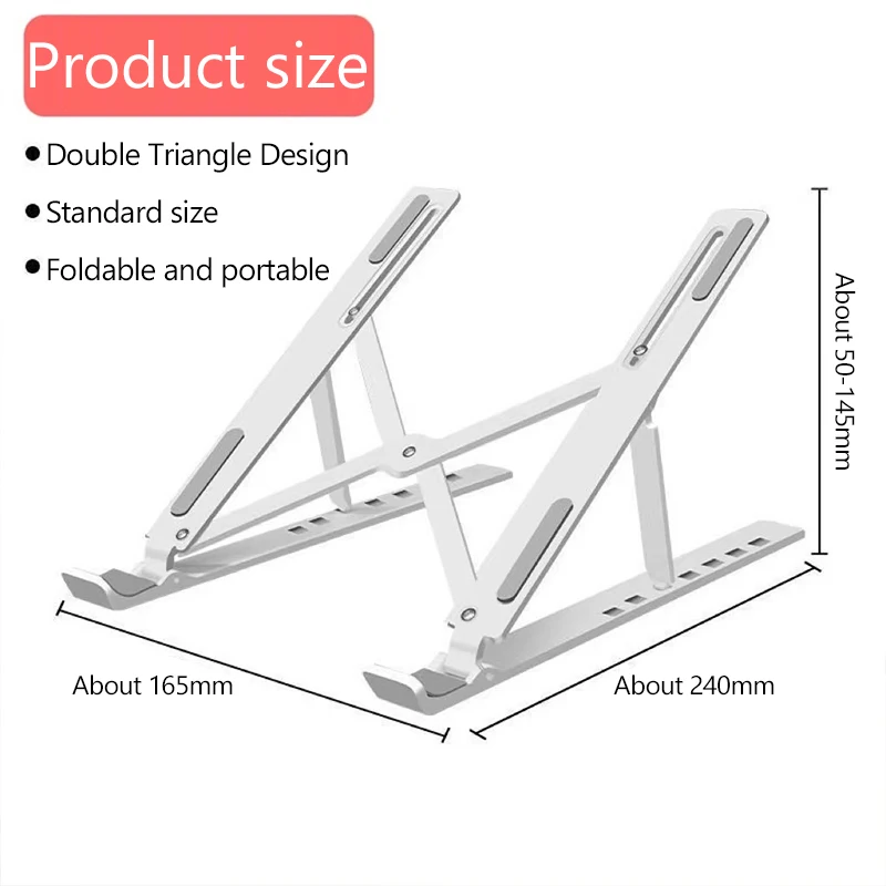 8 Gear Foldable Laptop Stand Holder Portable Notebook Plastics Support Base Adjustable Riser Cooling Bracket Laptop Accessories