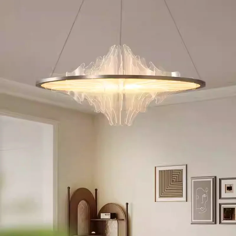 Lámpara colgante de diseño italiano, luz de techo minimalista para dormitorio, diseño de arte Circular, cafetería, creativo ins danés