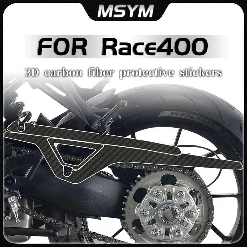 

For QJMOTOR Race400 race 400 Stickers 3D Carbon fiber fuel tank sticker body protection film waterproof sticker film accessories