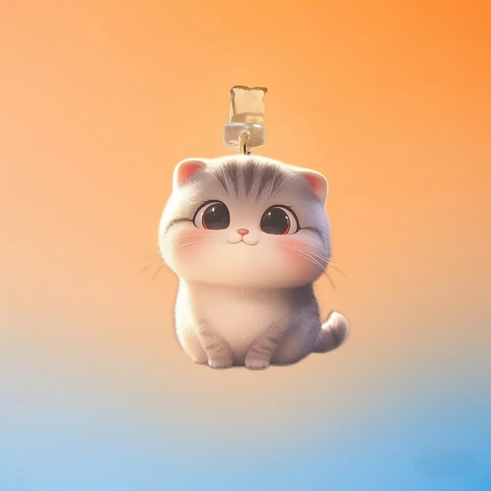 2D الكرتون لطيف القط الاكريليك الهاتف الغبار التوصيل ل البيضاوي و نوع-C آيفون شحن ميناء رائعتين مكافحة غطاء غبار الحيوانات الأليفة عاشق هدية