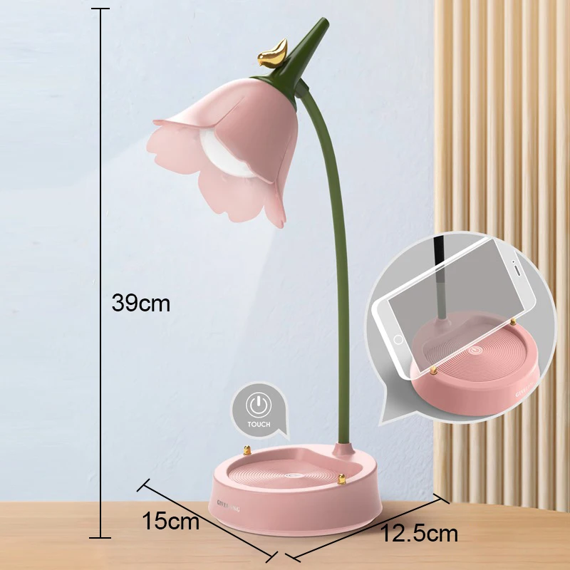 Novelty Rechargeable LED Table Lamp USB Touch 3-speed Dimming Kids Reading Eye care Indoor for Home Desk Decor  Night Lamp Gifts