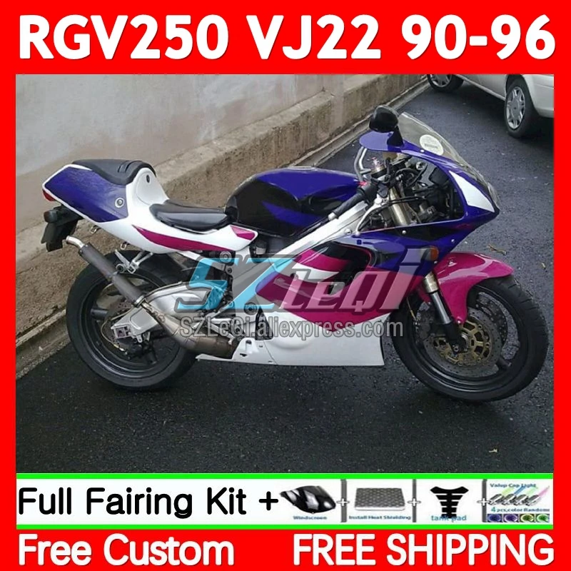 VJ22 For SUZUKI RGV250 SAPC RGV-250 90 Blue Pink 91 92 93 94 95 96 67No.39 RGV 250 1990 1991 1992 1993 1994 1995 1996 Fairing