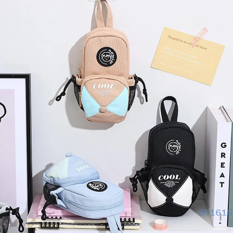 

Cute Cartoon Stationery Bag Large Capacity Students Pen Pouch Creative Backpack Shape Storage Bag Multifunctional Stationery Bag