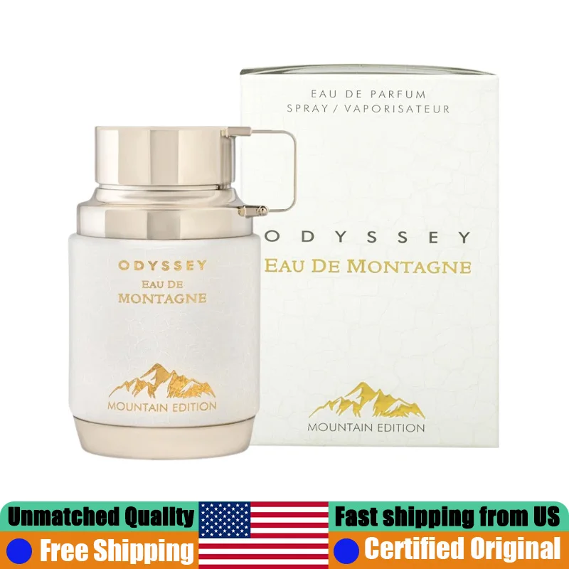 Armaf Odyssey Eau de Montagne Eau de Parfum Spray 3.4 Ounce Original Arab Perfumes 100ML Lasting Oriental Vanilla Unisex Cologne