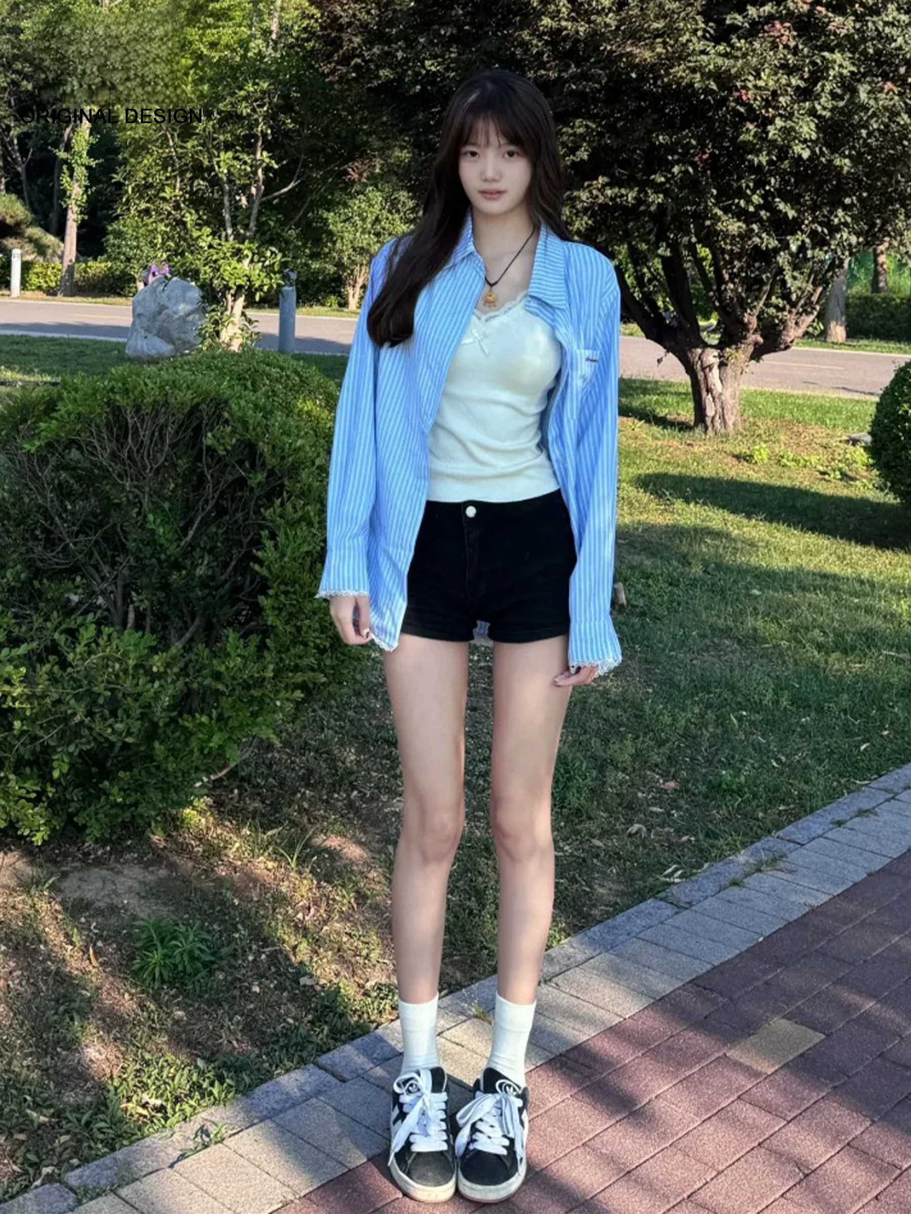 

High Waist Black Stretchy American Style Hot Girl Denim Shorts Women's Tight Base Layer Trendy Summer Shorts Casual Spring