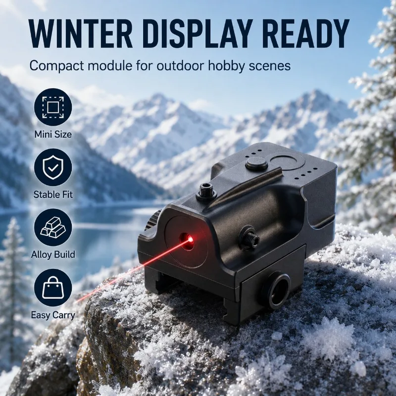 Universal 20mm Guide‑rail Hobby Accessory, Four‑direction Tunable Red‑light Positioning Component for Display