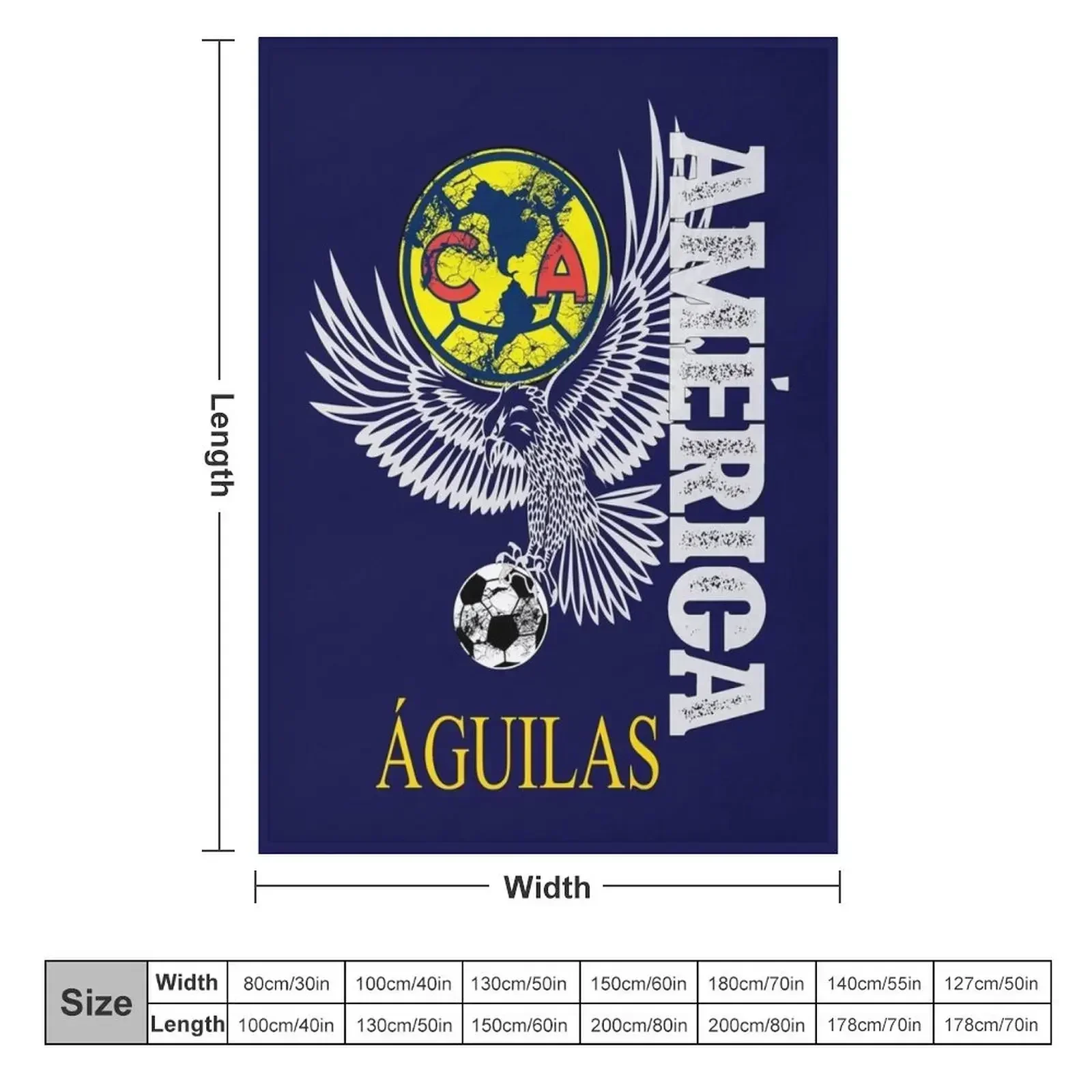 Aguilas del America Playera Futbol Mexicano Liga Mx Throw Blanket For Baby warm winter Tourist Blankets