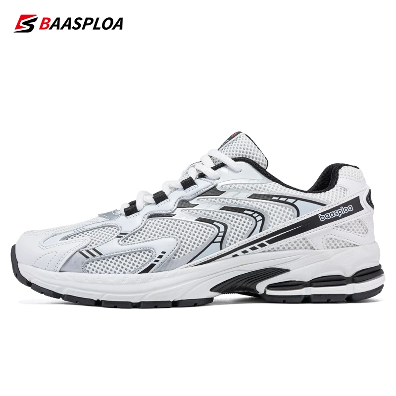 2024 Baasploa, zapatos deportivos para hombre, cómodos zapatos ligeros para correr para hombre, nuevas zapatillas informales transpirables de malla