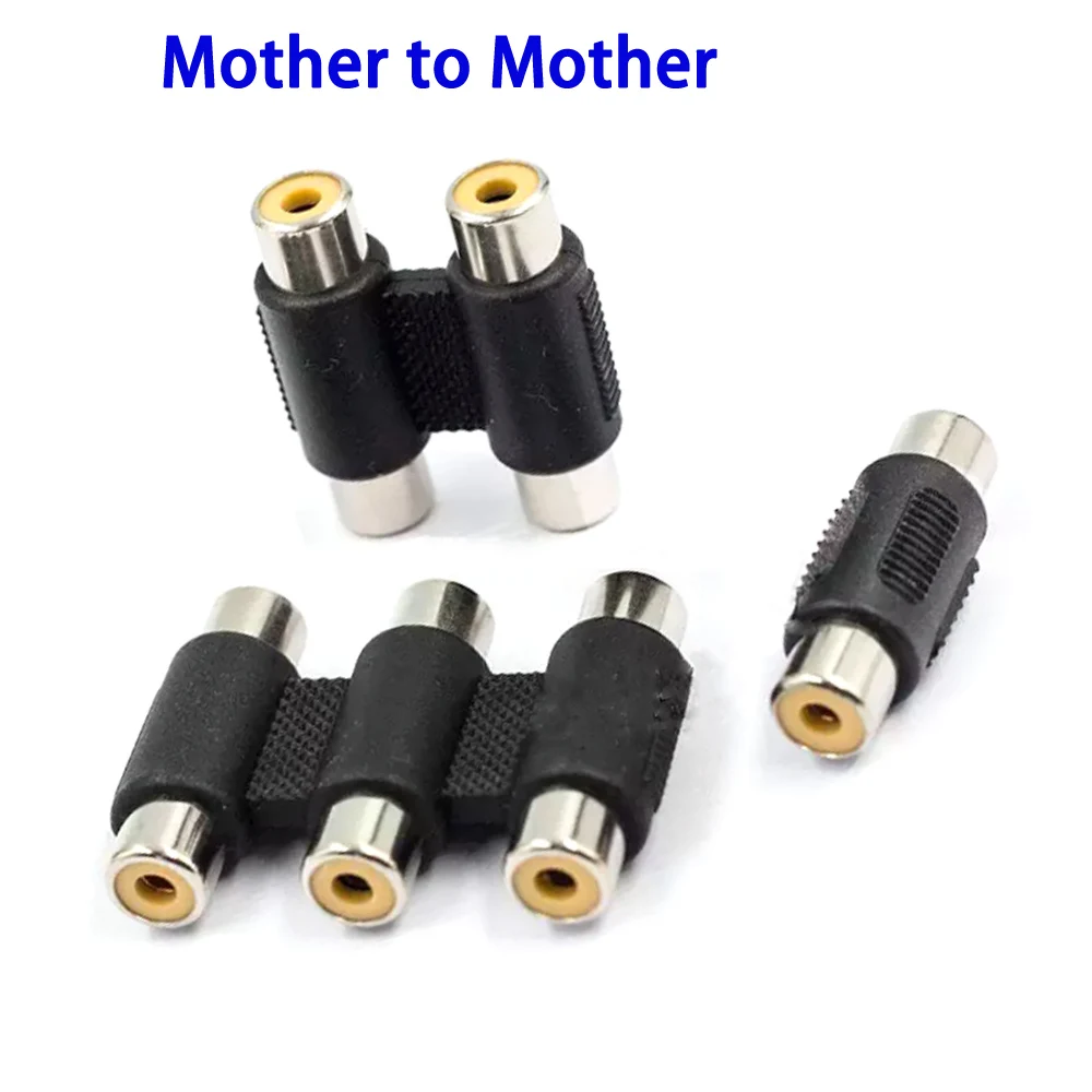 Lotus Mother to Mother Adapter 3RCA Adapter Three way Straight Audio and Video Cable Extension Adapter