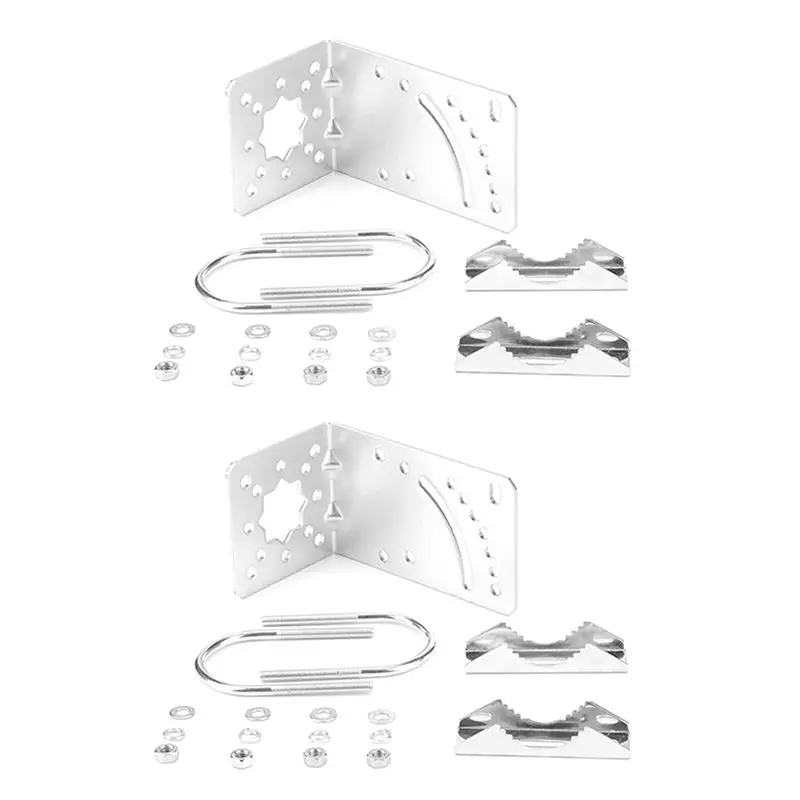 B84B-2X Pole Mount Bracket L Mounting Bracket To Wall Hardware Accessories For LPDA Yagi Outdoor Antenna With U-Bolt