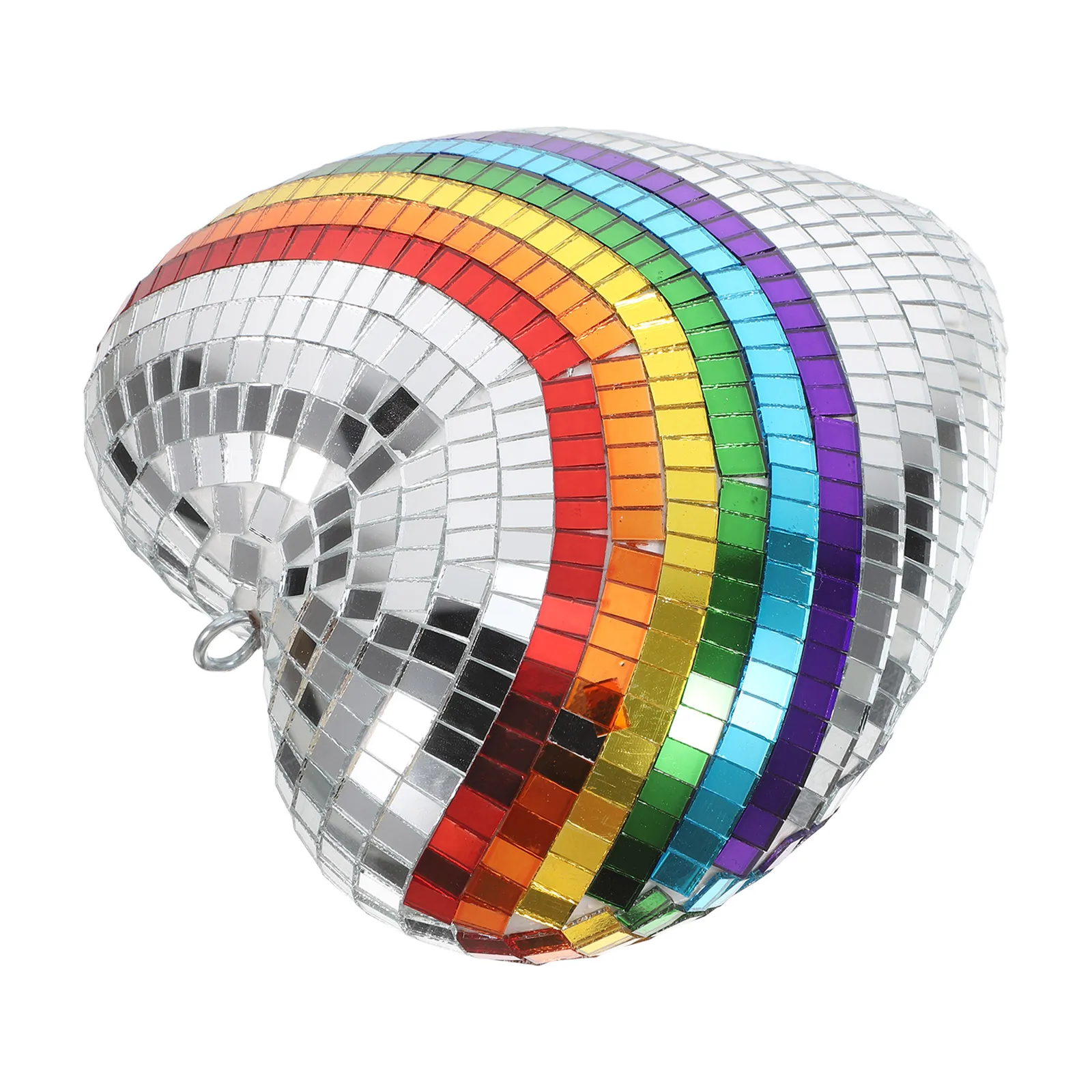 

Reflective Heart Shaped Mirror Ball Hanging Disco Decoration for Parties Weddings Stages Windows Event Ambient Lighting Display