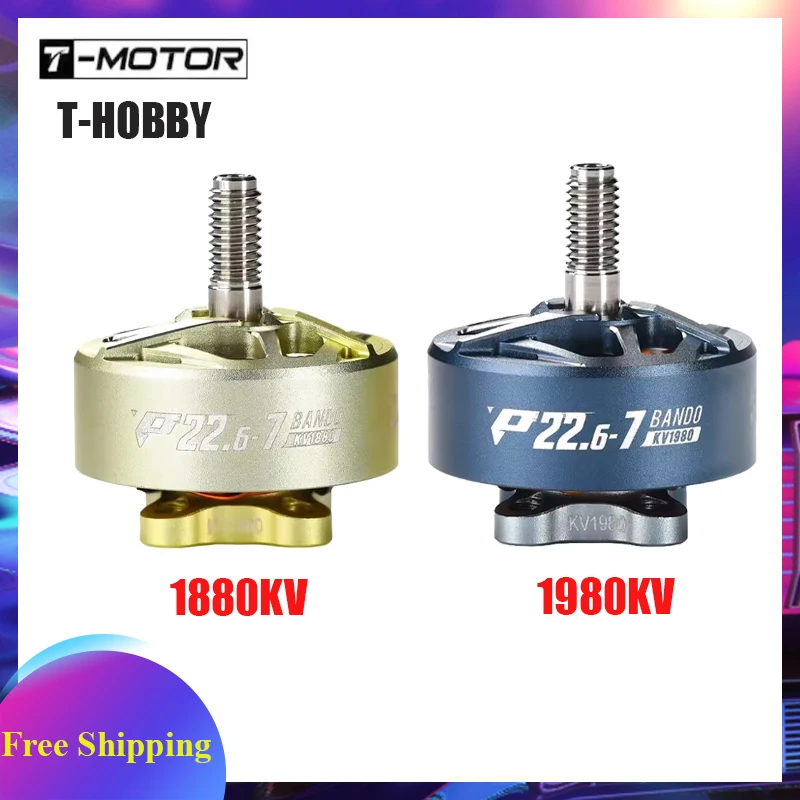 

T-HOBBYT-MOTORHOBBY P22.6-7 1880KV 1980KV Brushless Bando Motor with 5mm Shaft for 5-6inch RC FPV Racing Drones