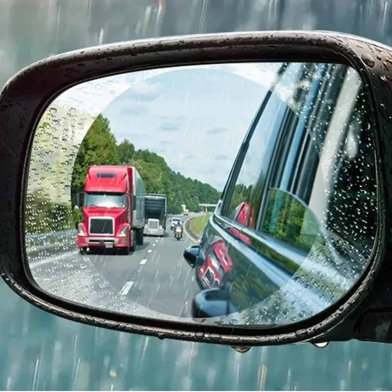 Car Rearview Mirror Protective Film Anti Fog Membrane Anti-Glare Waterproof Rainproof Car Sticker Clear Film view 2
