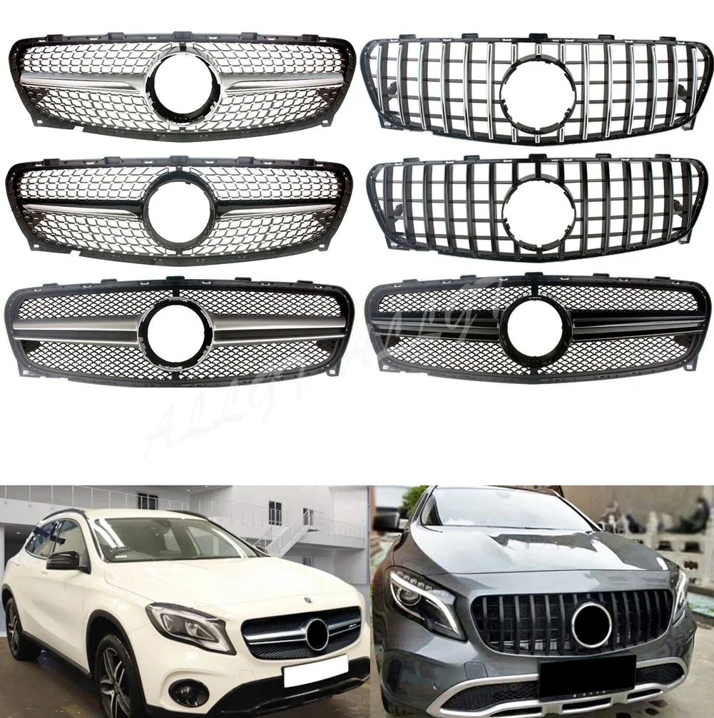 

Car Front Racing Billet Bumper Grille Upper Facelift Grills For Mercedes Benz GLA- Class X156 2017 2018 2019 2020 Diamond GTR