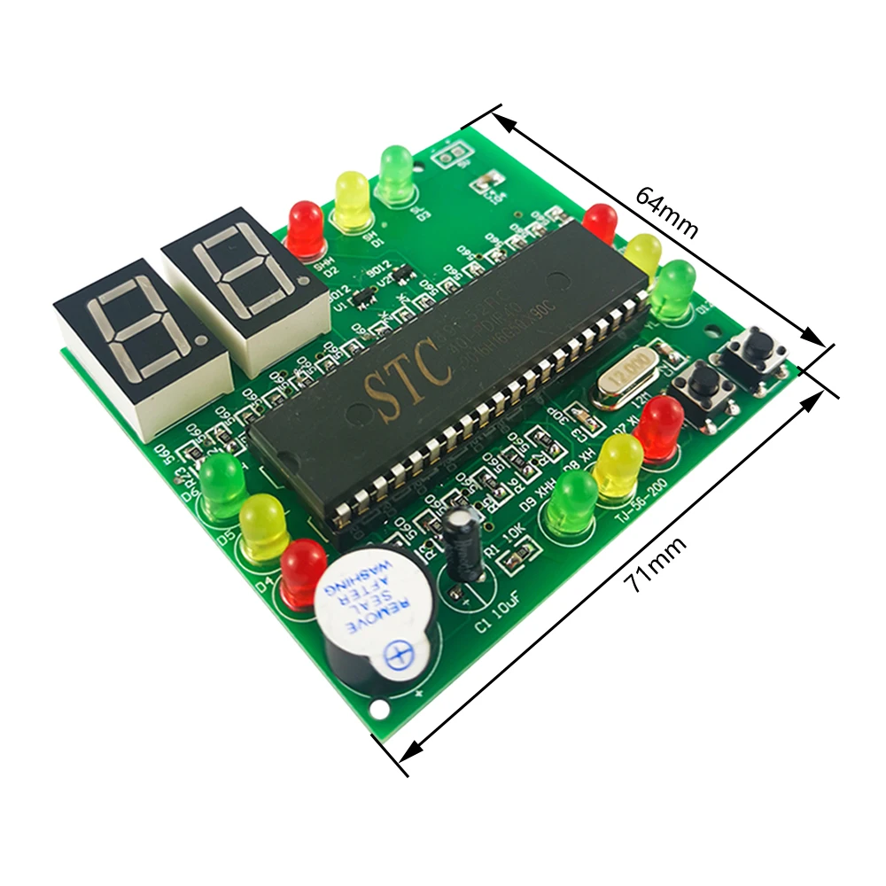 DIY Electronic Traffic Light Controller Kit Soldering Practice Electromechanical Skills Training Contest C51 Chip Microcomputer