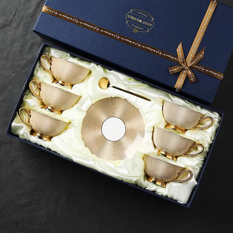 

Light Luxury Bone China Coffee Cup Set for Home Use, High Aesthetic Value, Afternoon Tea Set for Gift Selection