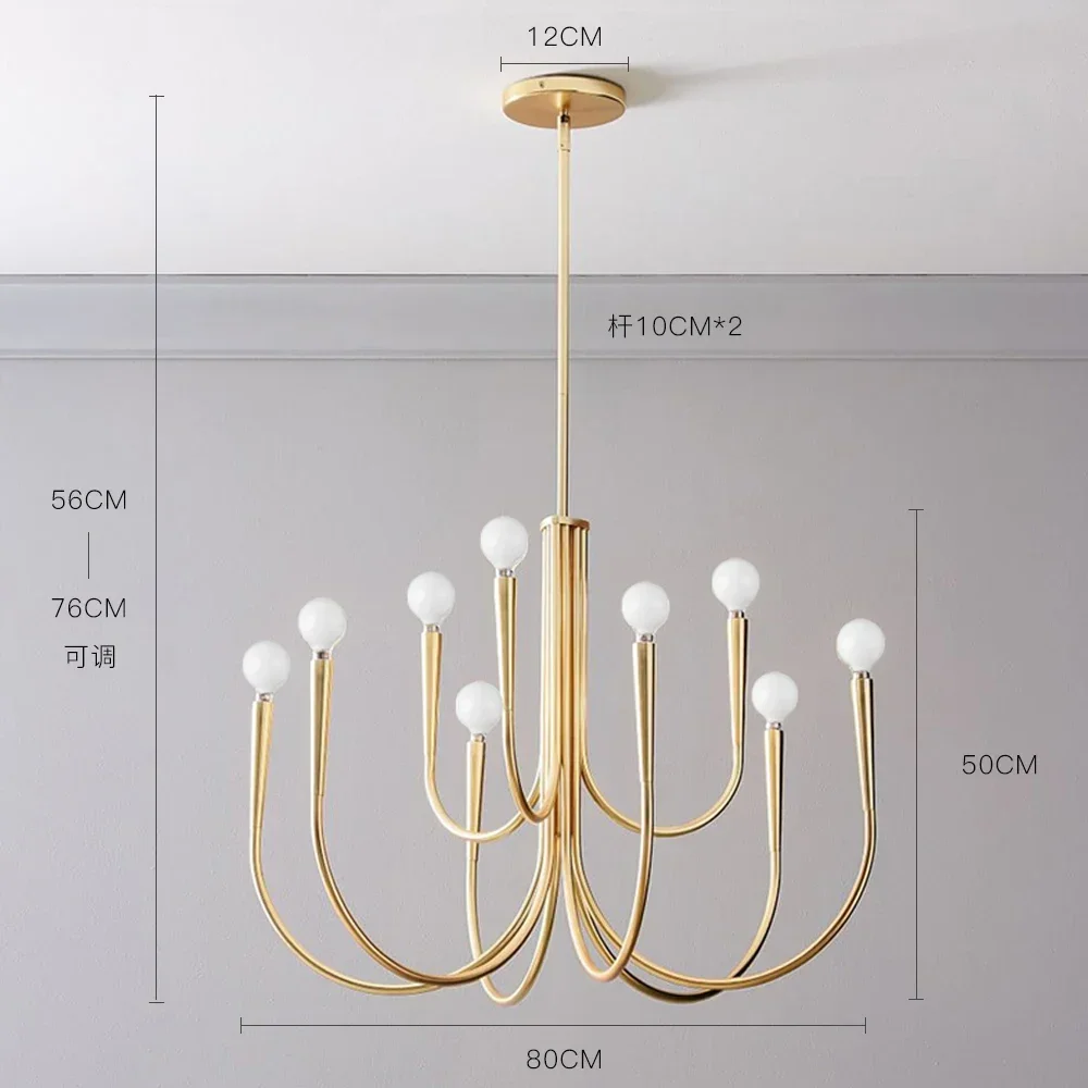 Nordic Chandelier LED Living Room Bedroom Room Modern Ceiling Lamp Kitchen Decoration Hanging Light Fixture Home Decor