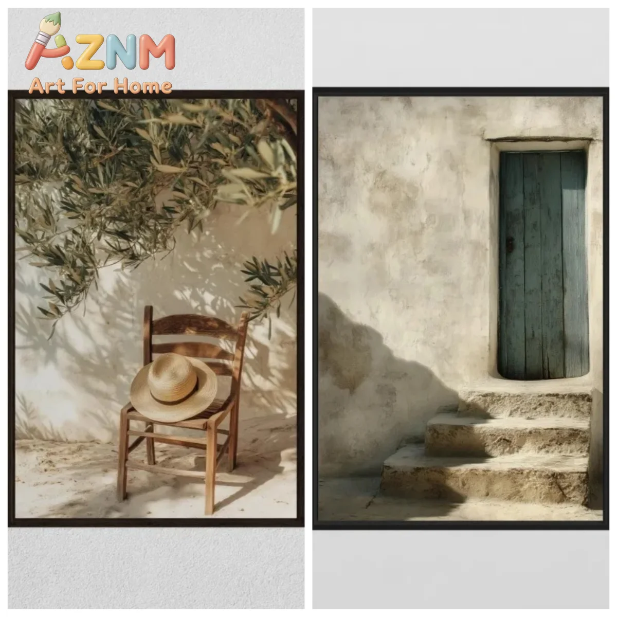 1pc less Minimalist Natural Plant Olive Tree Pottery Poster Mediterranean Still Life Canvas Painting Country Room Decor less