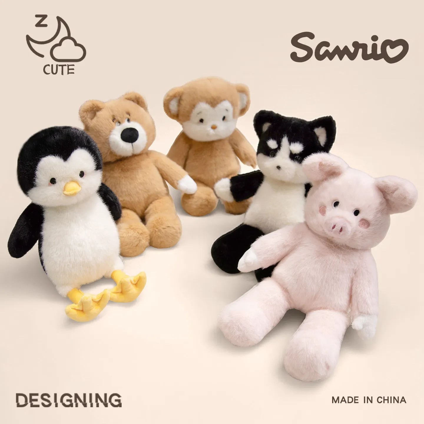 

Кукла в форме сердца для девочек, кавайная свинья, собака, обезьяна, плюшевая подушка с медведем, пингвином, игрушка, мягкий подарок, украшение для детей, друзей