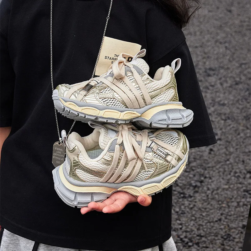Boys Sport Sneakers Toddler Girls Mesh Summer Casual Shoes Kids Hollow-out Sneakers Children's Casual Running Shoes Chunky Shoes