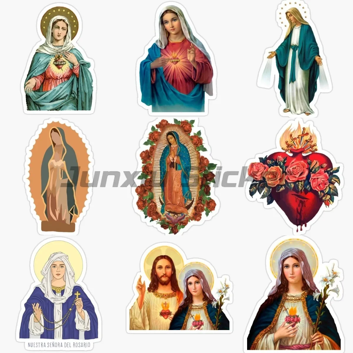 Pegatina de PVC de Dios Virgen católico de María para parachoques de coche, ventana, portátil, puerta, pared, habitación, mesa, casco de motocicleta, calcomanías personalizables