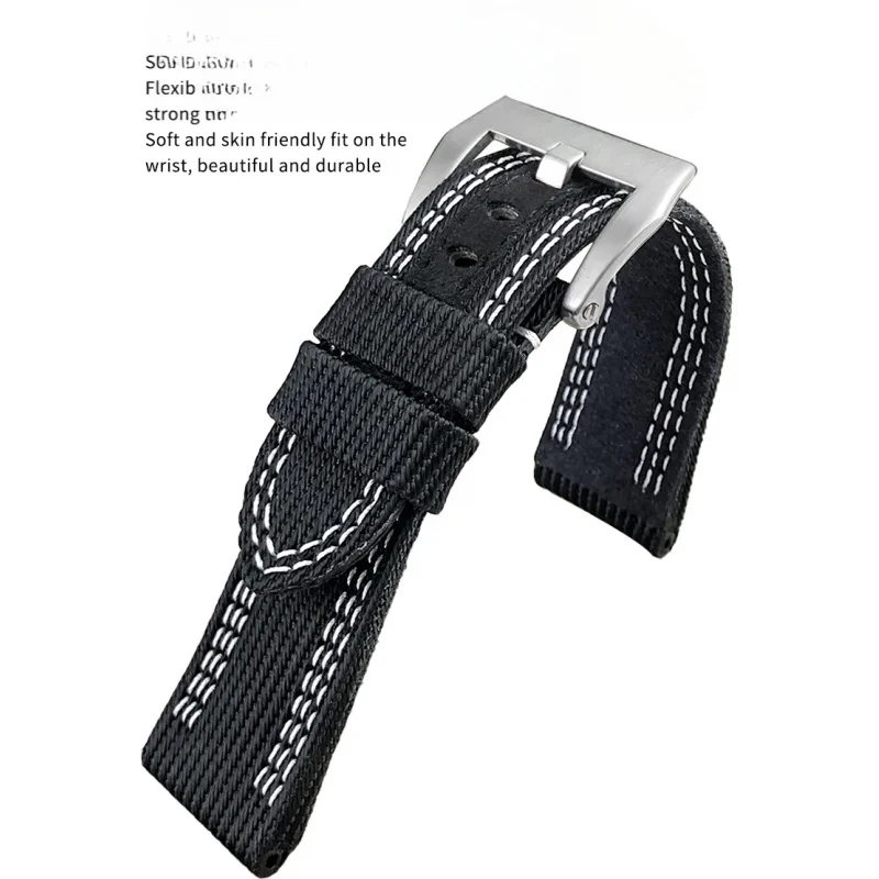 Per Panerai LUMINOR SUBMERSIBILE cinturino in tela di tessuto di alta qualità 24mm 26mm PAM00985 984 441 111 cinturino in nylon da uomo strumenti gratuiti