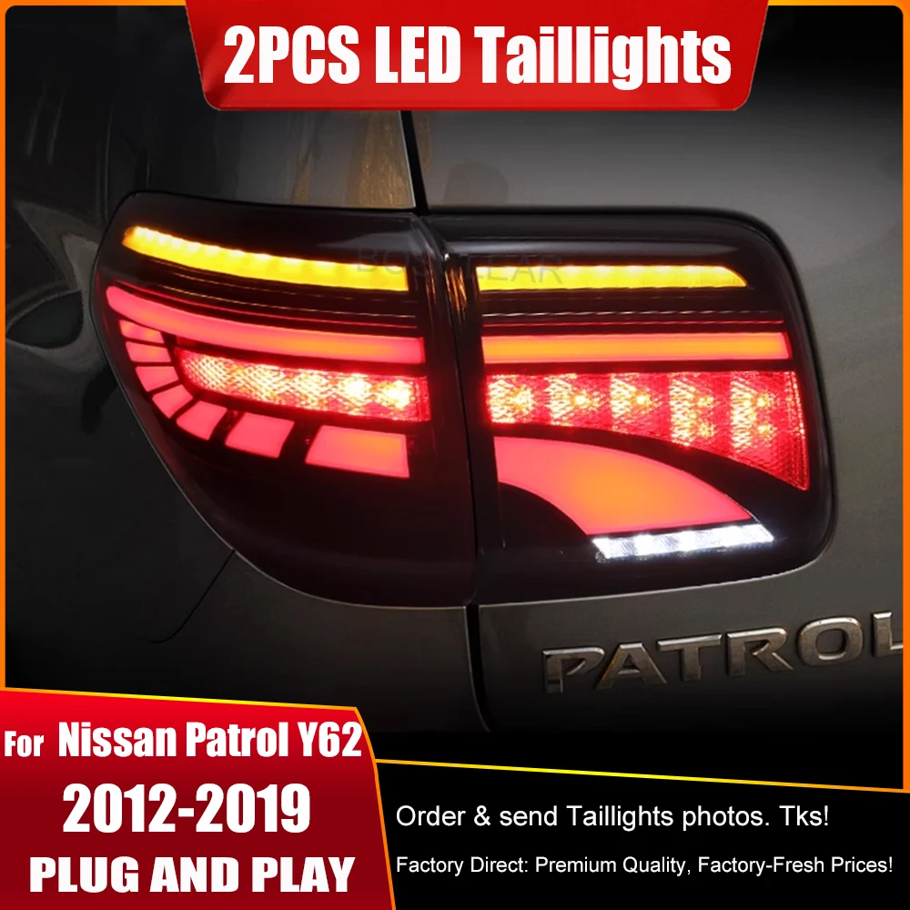 

Стайлинг автомобиля для NISSAN Patrol Y62 2012 2013 2014 2015 2016 2017-2019 задние фонари с динамическим указателем поворота DRL задний фонарь