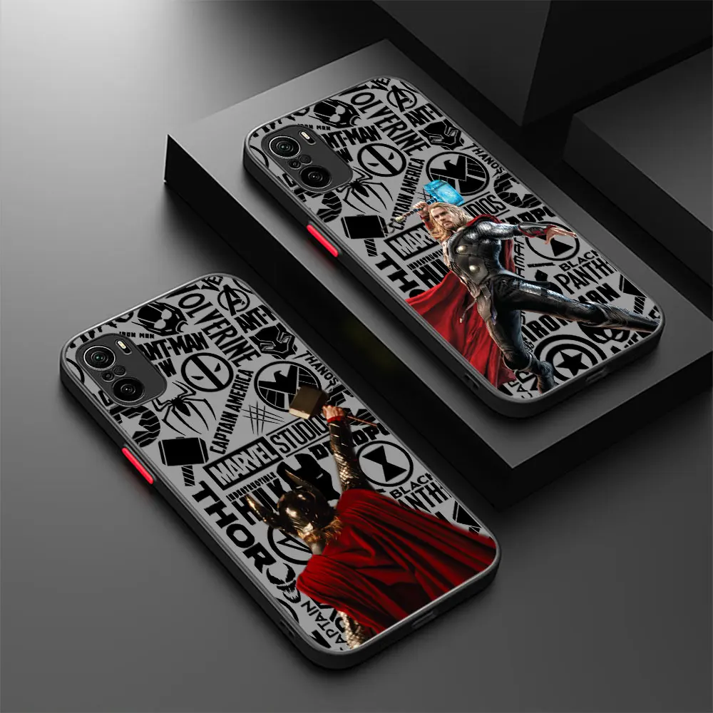 

Marvel Thor Thor Hammer Phone Case For Xiaomi Redmi 10 10C 9 9C 9T 9A 9T K40 K30 K20 8 8A 7 7A 6 5 5A Pro Plus Matte Back Cover