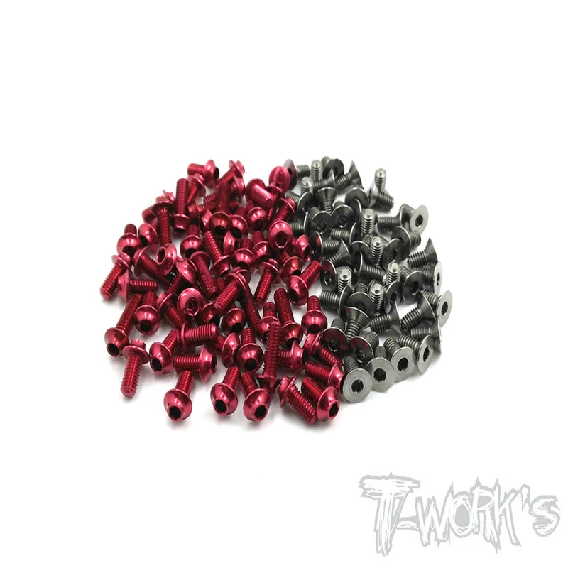 

Original T works TASSU-Re12-R 64 Titanium & 7075-T6 (UFO Head) Red Screw set 39Pcs.(For T.O.P. Rebel 12 ) Rc part