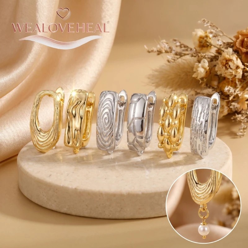 schmuckherstellung zubehör，Hochwertige 18K Gold/Rhodium plattierte Messing-Ohrringverschlüsse, texturierte gehämmerte gedrehte Ohrringhaken für DIY-Schmuckherstellung – Detail 16