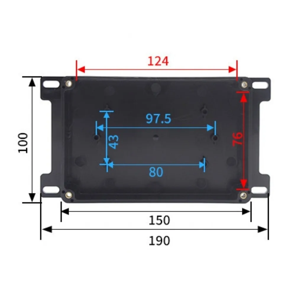 2pcs for Black ABS Junction Box IP65 Rated Waterproof & Dustproof for Outdoor Electrical Installations 150x140x44mm