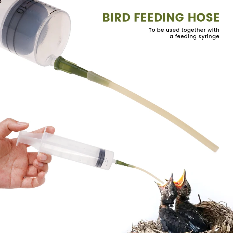 10Pcs Little Bird Oral Gavage Needle Long Silicone Soft Tube (without syringe) Small Pet Feeder Water Needle Tube