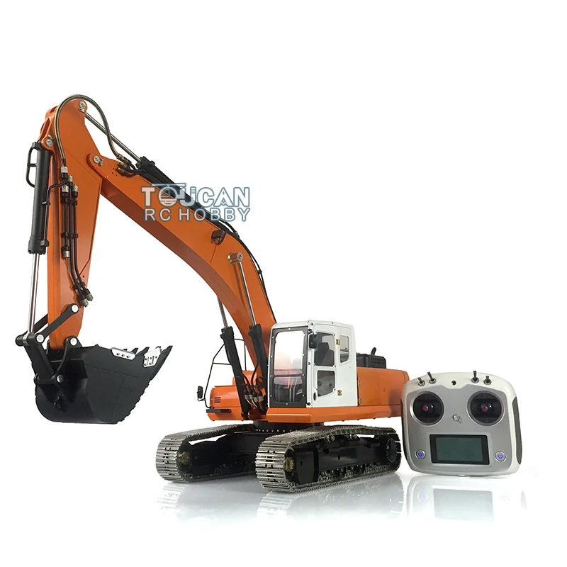 1/14 Lesu Metal RC Hydraulic Excavator Trucks PC360 Tracks TOUCAN  Radio Painted Controlled Earth Digger Cars For Adults