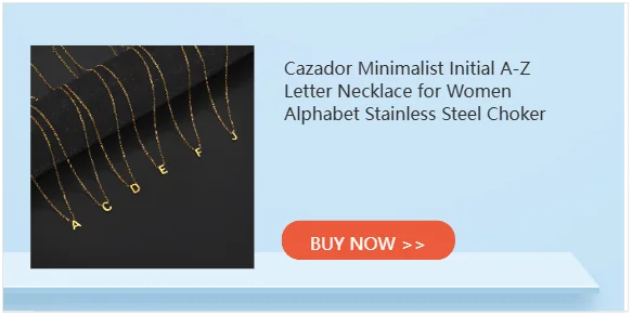 Cazador A-Z Initial Letter Box Chain Necklace for Men Stainless Steel Alphabet Pendant Man Chains Punk Jewelry Gift 2026
