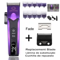 Kulilang R77F Professional Hair Cutting Machine Electric Hair Clipper Titanium Plated FADE Blade Men's Hairstyles Salon 7200RPM
