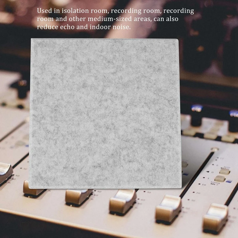Smart-6PCS Acoustic Absorption Panel 12 Inch X 12 Inch X 0.4 Inch Sound Proof Padding For Echo Bass Isolation