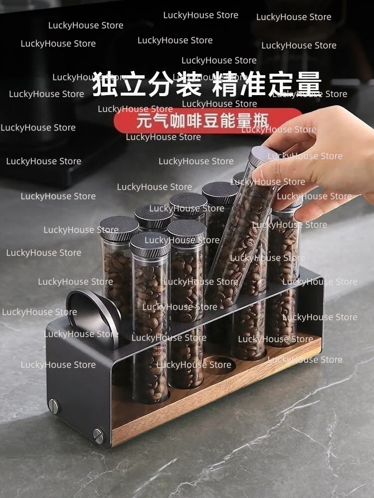 Coffee Bean Storage Tube Airtight Jar with One Way Valve Coffee Sample Vial Energy Bottle Container