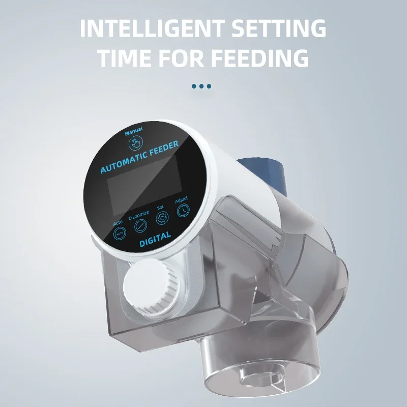 Aquarium Digital Display Feeder Large Capacity Fish Tank Feeder Silent Fish Tank Feeder Supply Fish Tank intelligent Feed Tool