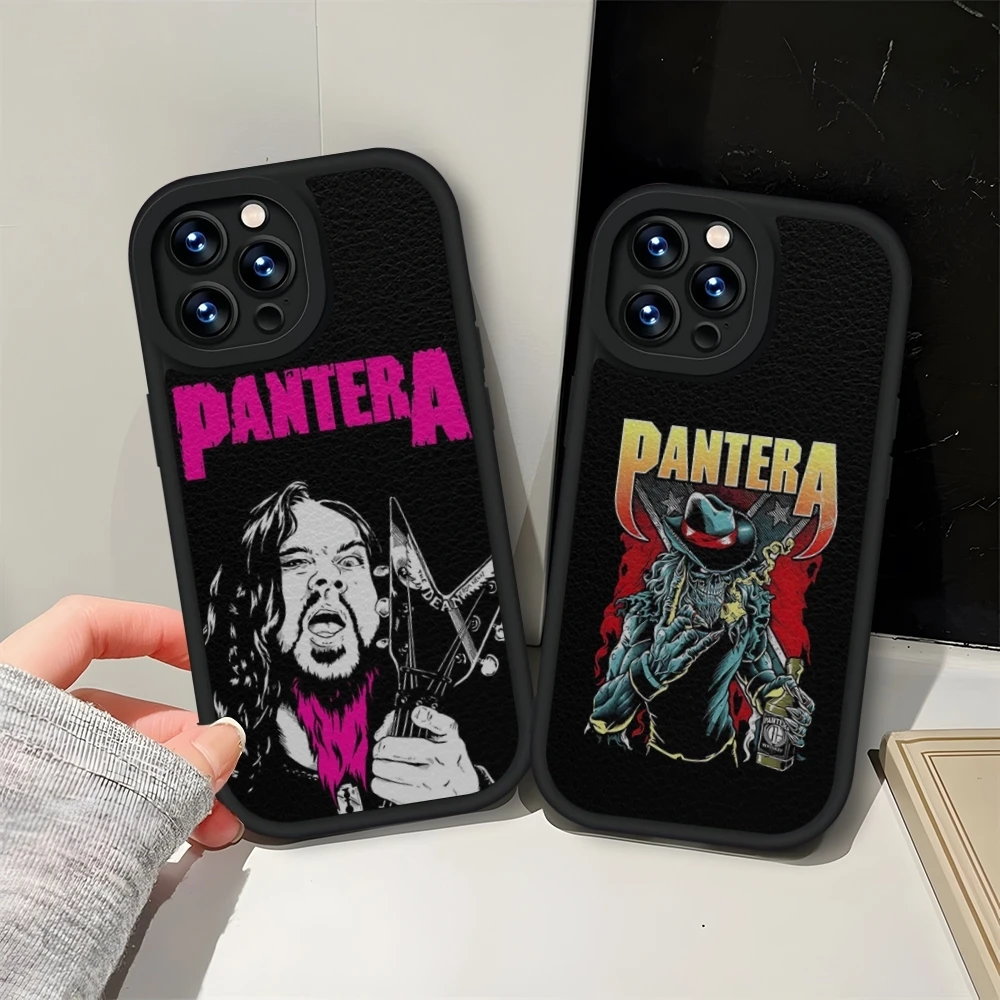 Pantera Cowboys From Hell Phone Case For IPhone 15 11 14 13 12 Pro Max Mini X Xr 8 Plus SE2020 Leather Black Soft Silicone Cover