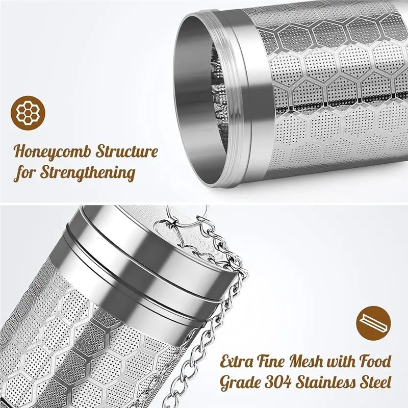 [Touchbuy】 For Tea Infusers 2 Pack 304 Steel Fine Mesh For Loose Leaf For Teas, Spices& Seasonings, Mesh Filters Trap Sediments