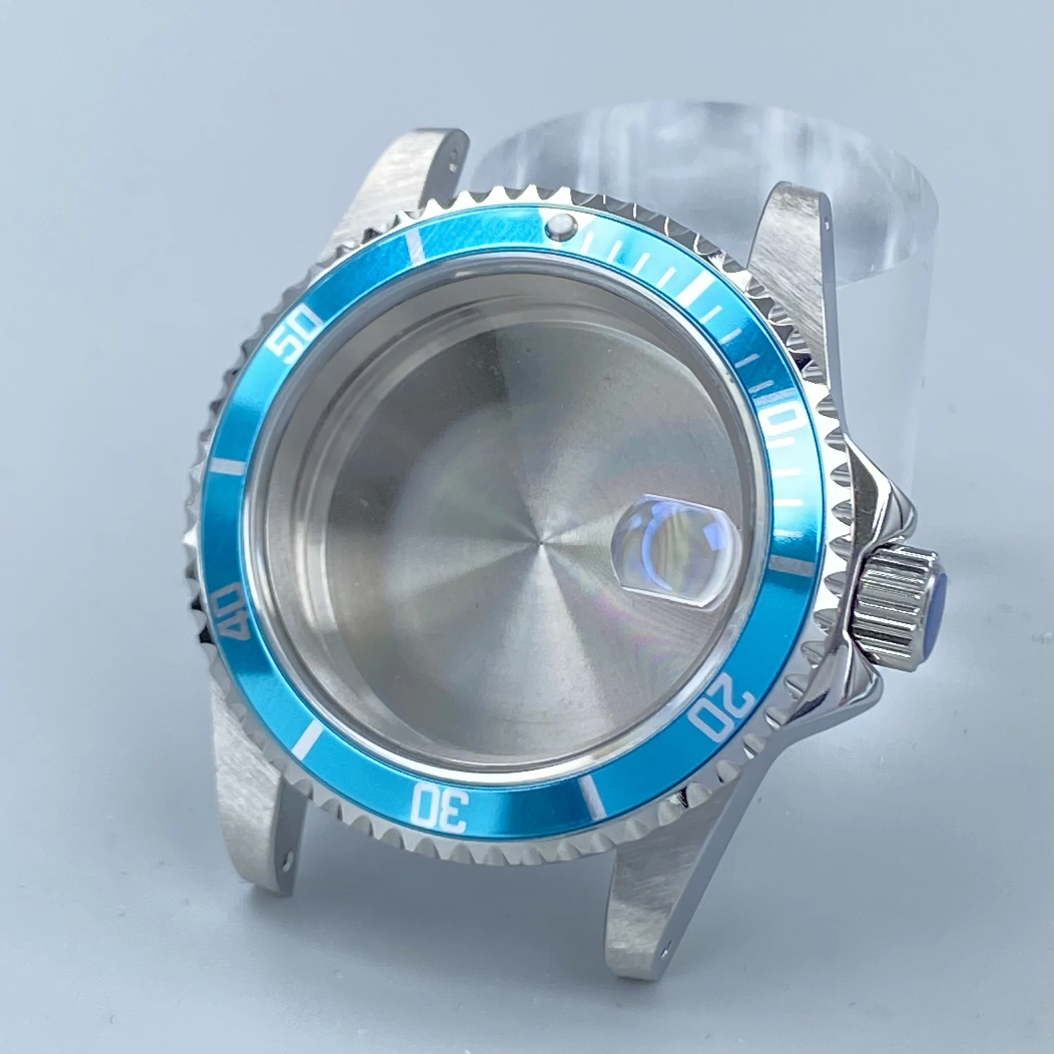 39.5mm nh35 caixa vintage vidro de safira inoxidável moldura de 120 clique para seiko mod acessórios movimento nh35/nh36 28.5mm data dial