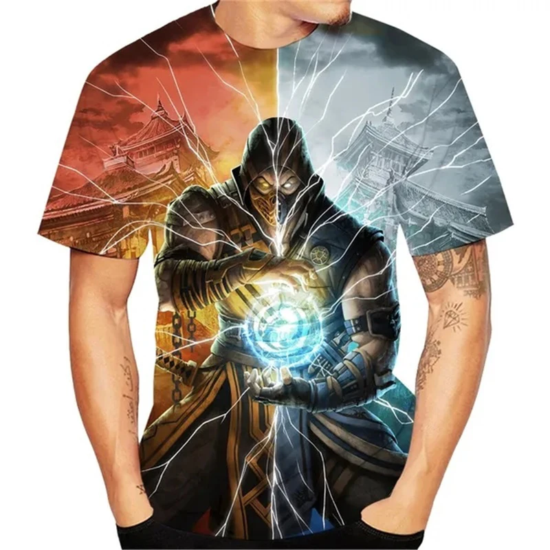 Summer T-Shirts Mortal Kombat Game 3D Print Streetwear Men Women Fashion Oversized Short Sleeve T Shirt Kids Tees Tops Clothing