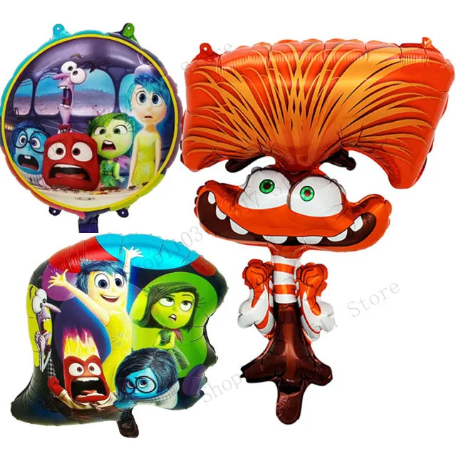 

Inside Out 2 Aluminum Film Balloon Kids Cartoon Disney Birthday Party Decoration Balloons Baby Shower Supplies Toys