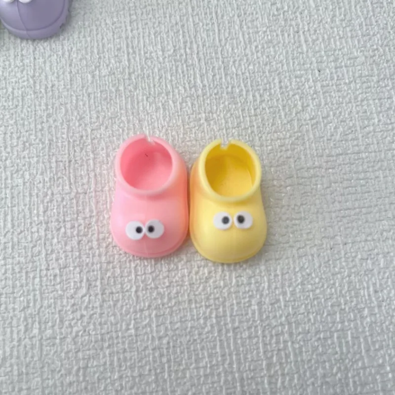 LABUBU-zapatos para muñecas de 1 a 3a generación, accesorios, bonitos y juguetones, ojos pequeños pintados a mano, zapatos coloridos, Botas de lluvia mixtas, 15/17cm