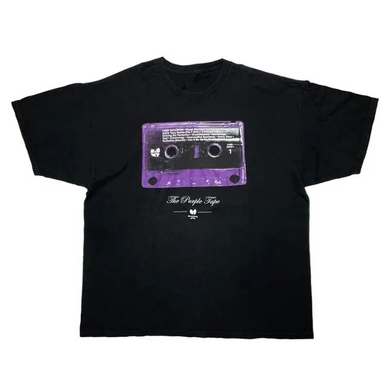 Best Wu-Tang Clan Retro Pattern Printed American Retro Short-Sleeved T-Shirt for Men Women