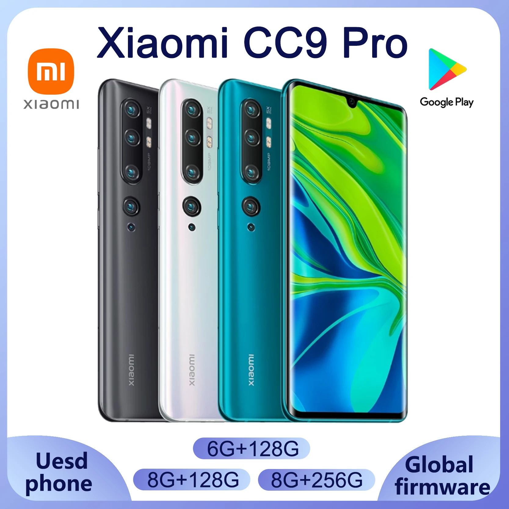 Xiaomi CC9 Pro Mi Note 10 4G Mobile Phone Snapdragon 730G 5260mAh Battery 6.47 inch AMOLED Display 30W QC