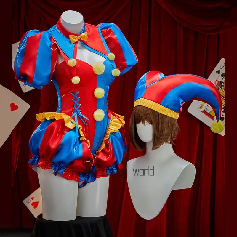 

Newly Pomni Cosplay Costume for Halloween Costume Christmas Costume Role Playing Party Cos Name S-XL Newly Game