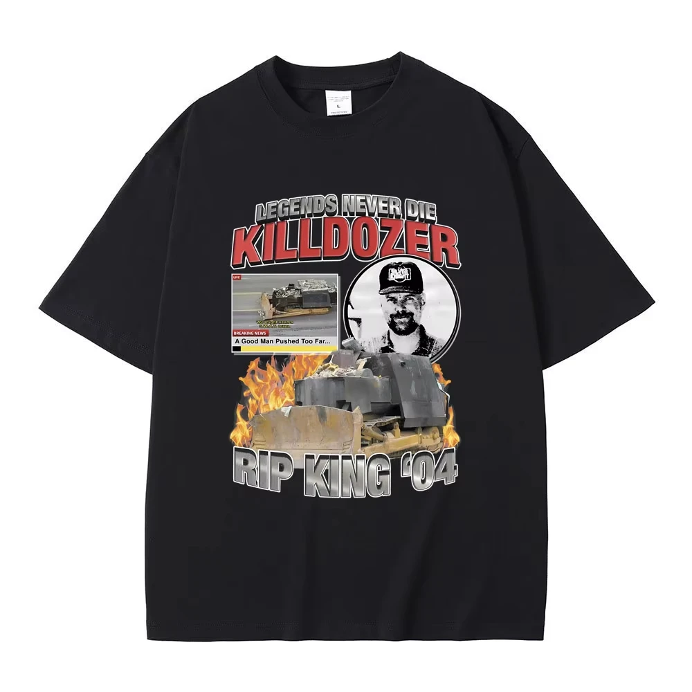 Camisetas Legends Never Die Killdozer para hombre y mujer, camiseta informal de manga corta de gran tamaño, camiseta gótica Vintage para hombre, camisetas de algodón puro