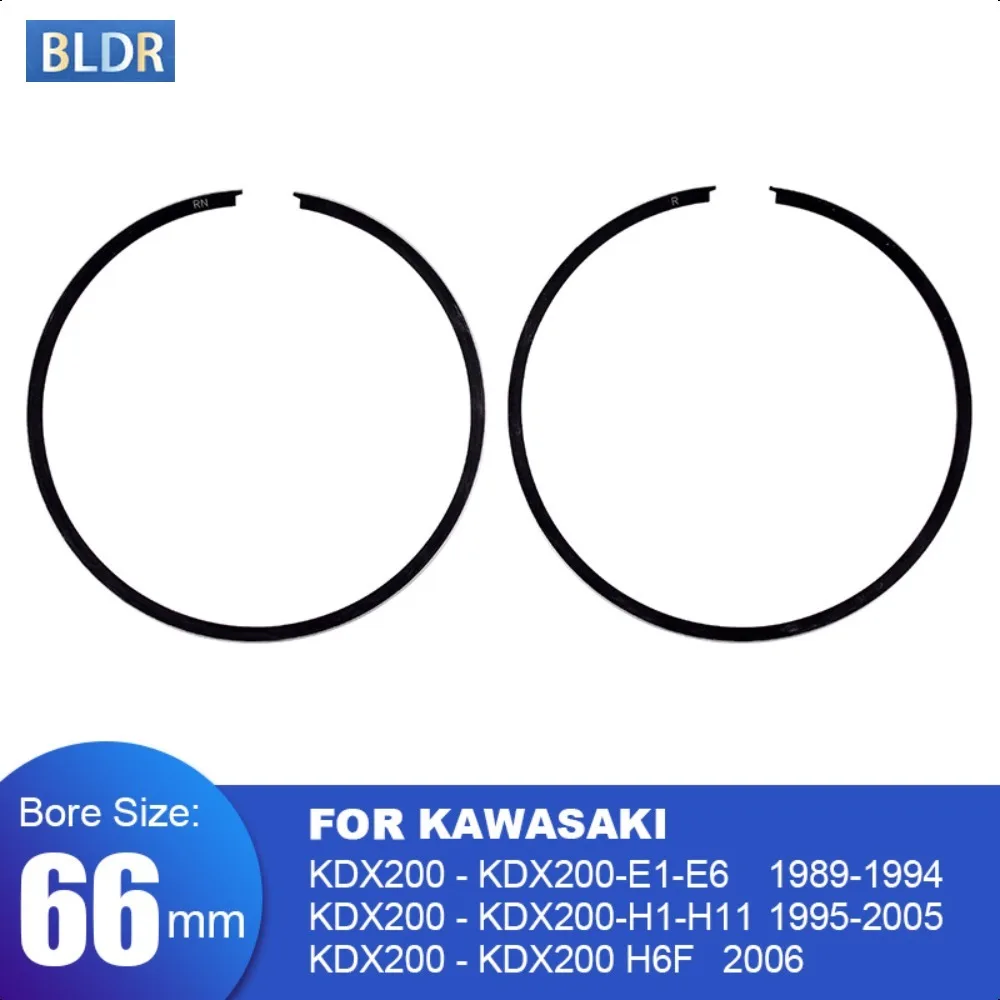 Anillos de Pistón para Motocicleta de 66 mm, 66,25 mm, 66,5 mm, 66,75 mm, 67 mm, 13008-1116 para Kawasaki KDX200 KDX 200 1989-2006