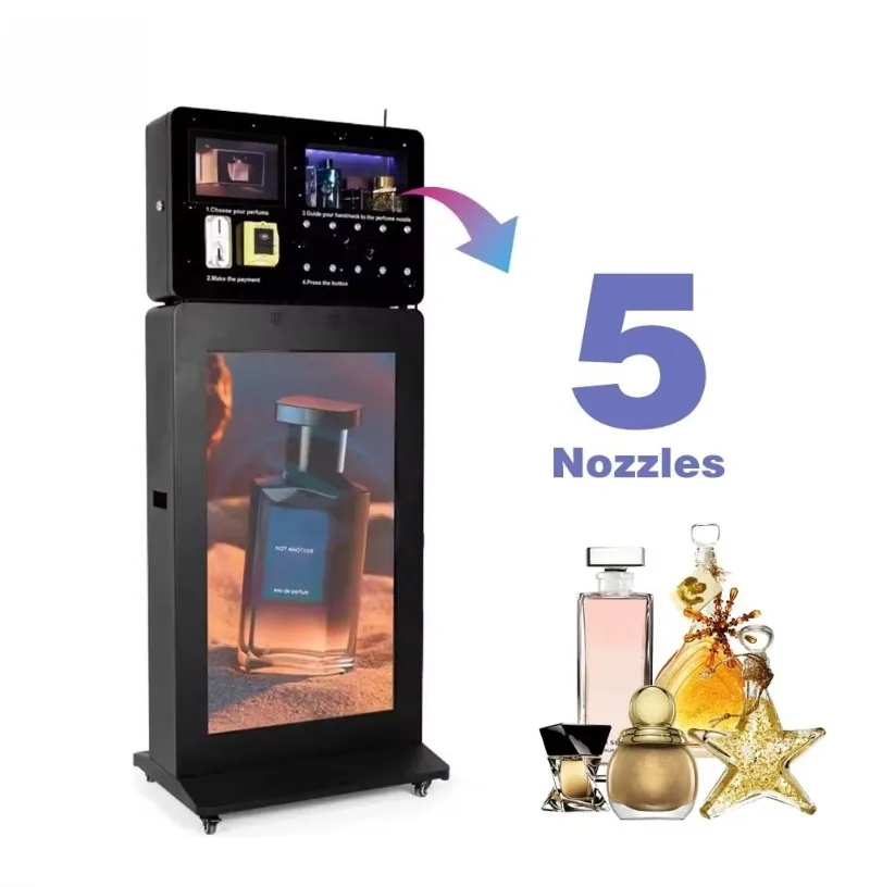 Smart Perfume Vending Machine Automatic Perfume Dispenser Vertical Vending Machine Touchscreen Metal Mall Customized